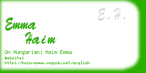 emma haim business card